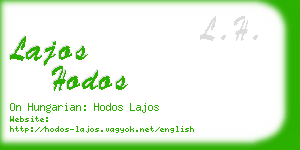 lajos hodos business card